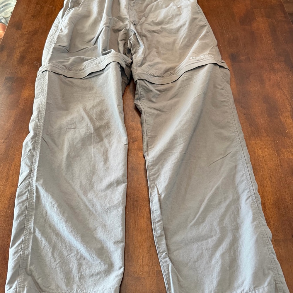 Men's Columbia Silver Ridge Dark Gray Convertible Pants UPF 50 Medium